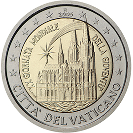 Vatican City € 2,00 (20th World Youth Day)