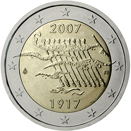 Finland € 2,00 (90th anniversary of Finland’s independence)