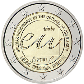 Belgium € 2,00 (Belgian Presidency of the Council of the European Union in 2010)