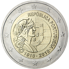 Portugal € 2,00 (100th anniversary of the Portuguese Republic)