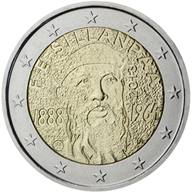 Finland € 2,00 (The 125th anniversary of the birth of Nobel Prize winning author F. E. SILLANPÄÄ)