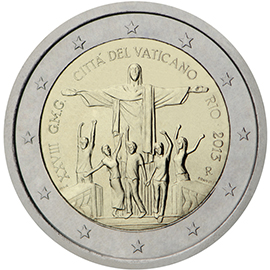 Vatican City € 2,00 (28th World Youth Day)