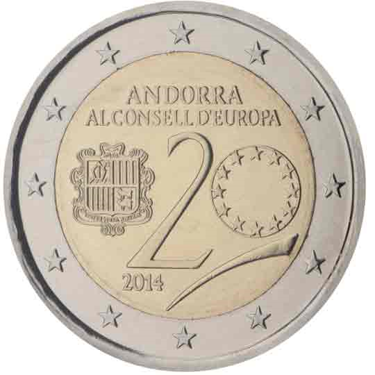 Andorra € 2,00 (20 years in the Council of Europe)