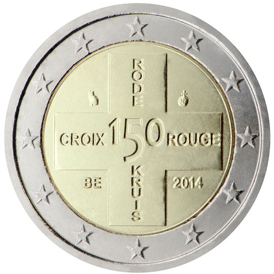 Belgium € 2,00 (150 years of the Belgian Red Cross)