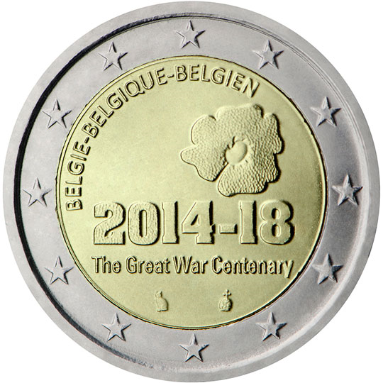 Belgium € 2,00 (Centenary of the start of the First World War)