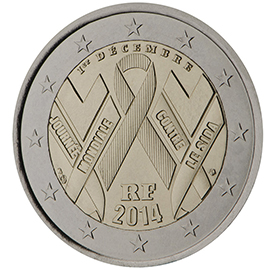 France € 2,00 (The fight against AIDS by way of World AIDS Day)