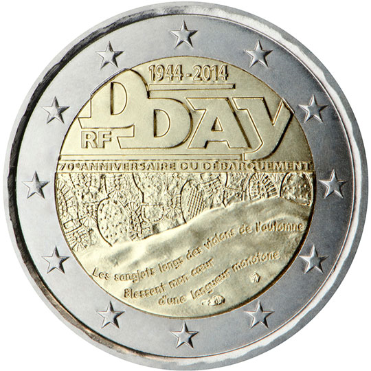 France € 2,00 (70th anniversary of the Normandy landings of 6 June 1944)