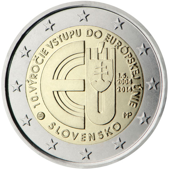 Slovakia € 2,00 (10th anniversary of the accession of the Slovak Republic to the European Union)