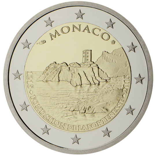 Monaco € 2,00 (800th anniversary of the construction of the first Castle on the rock)