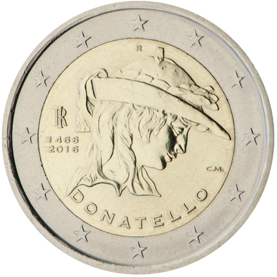 Italy € 2,00 (550th anniversary of the death of Donatello)