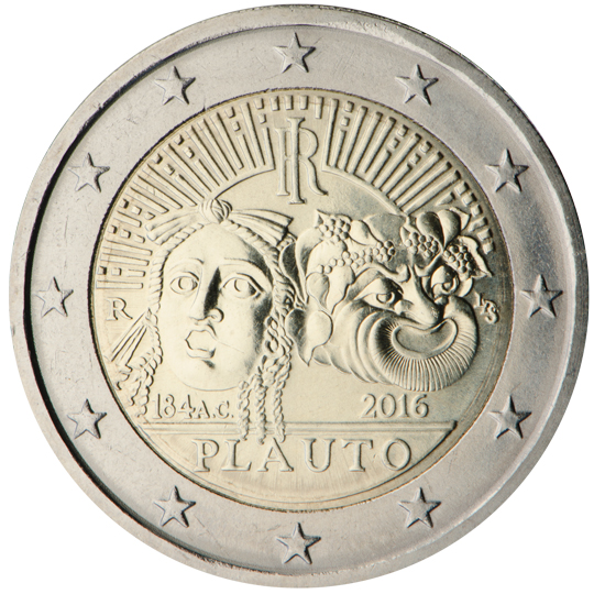 Italy € 2,00 (2200th anniversary of the death of Tito Maccio Plauto)