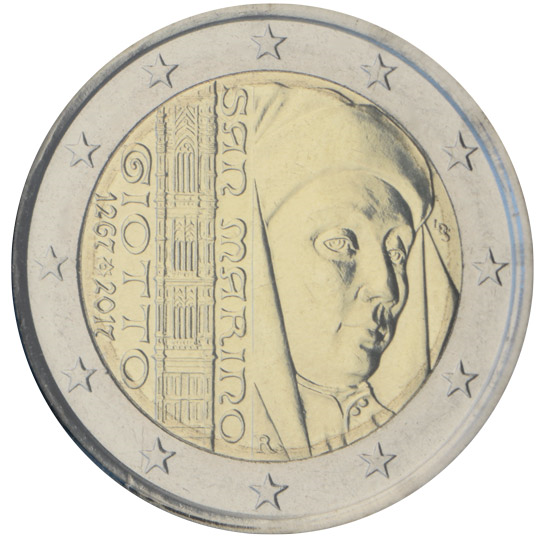 San Marino € 2,00 (750th anniversary of the birth of Giotto)