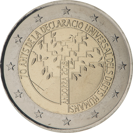 Andorra € 2,00 (70 years of the Universal Declaration of Human Rights)