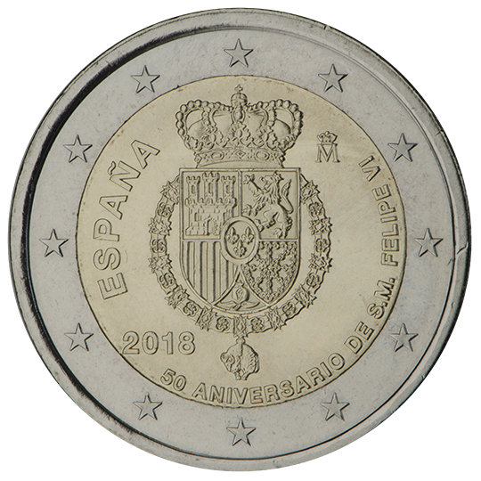 Spain € 2,00 (The 50th anniversary of King FELIPE VI)