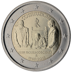 Italy € 2,00 (The 70th Anniversary of the Coming into Force of the Italian Constitution)