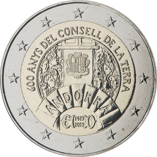 Andorra € 2,00 (600 years of the Council of the Land)