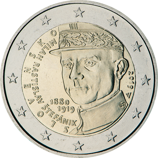 Slovakia € 2,00 (The 100th anniversary of the death of Milan Rastislav Štefánik)