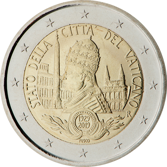 Vatican City € 2,00 (90th anniversary of the foundation of the Vatican City State)