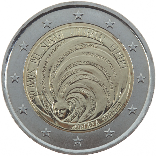 Andorra € 2,00 (50 years of Universal Female Suffrage)