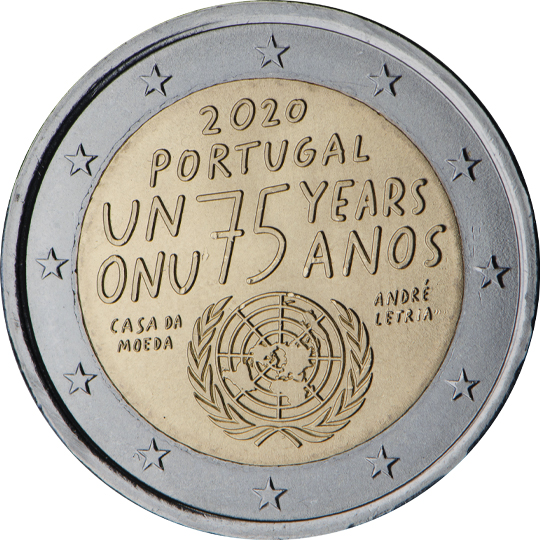 Portugal € 2,00 (75th anniversary of the United Nations)