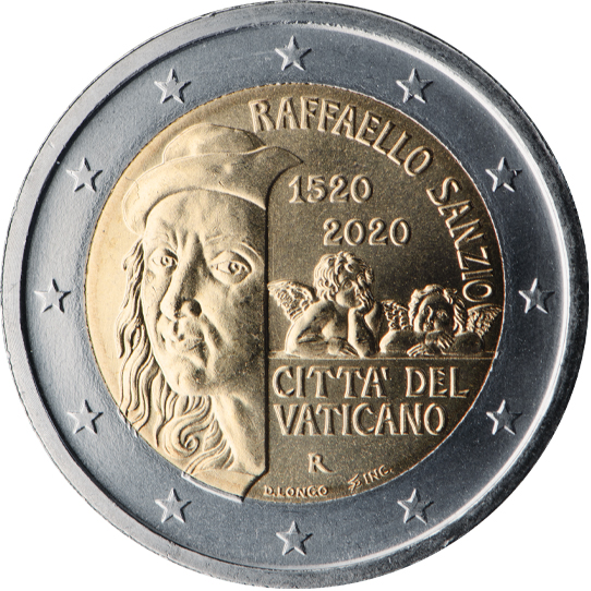 Vatican City € 2,00 (500th Anniversary of the death of Raphael Sanzio)