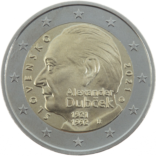 Slovakia € 2,00 (The 100th anniversary of the birth of Alexander Dubček)