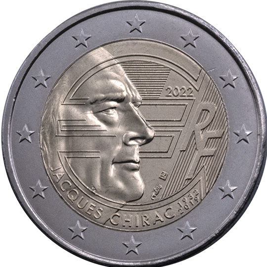 France € 2,00 (The 90th anniversary of President Jacques Chirac’s birth)