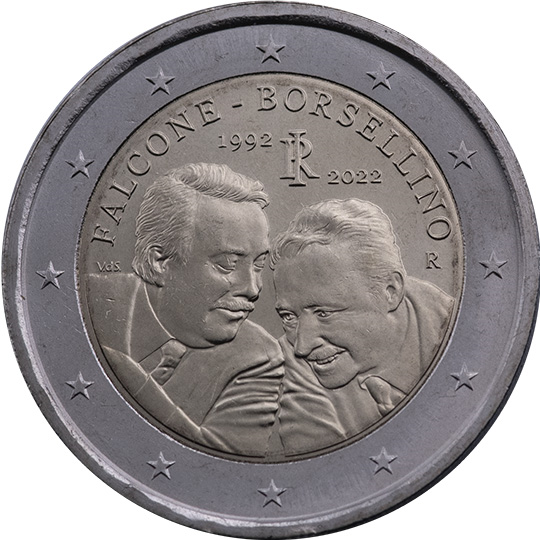 Italy € 2,00 (The 30th Anniversary of the death of Giovanni Falcone and Paolo Borsellino)