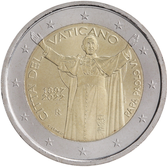 Vatican City € 2,00 (The 125th anniversary of the birth of Pope Paul VI)