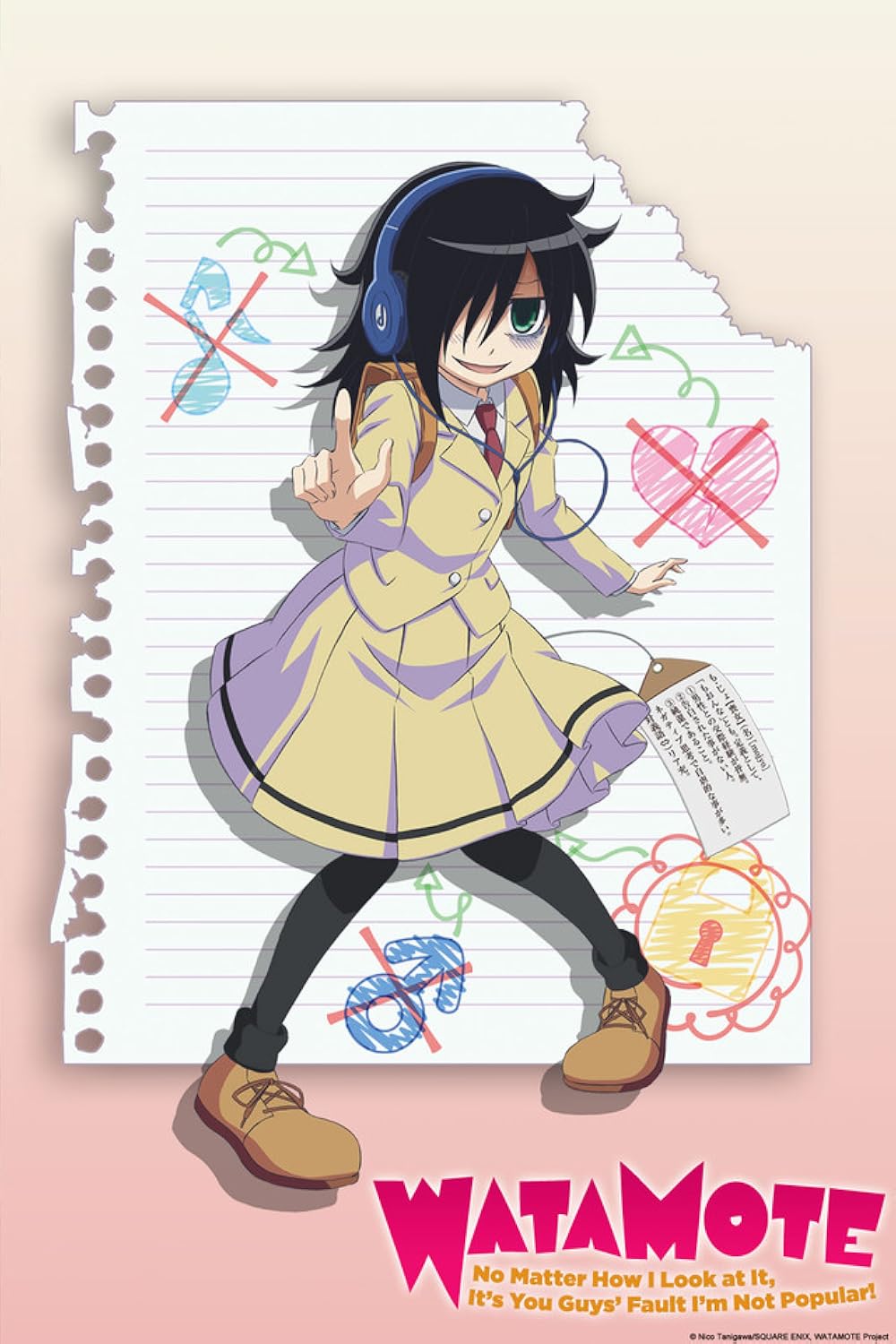 Affiche de l'anime WATAMOTE ~No Matter How I Look at It, It’s You Guys Fault I’m Not Popular!~