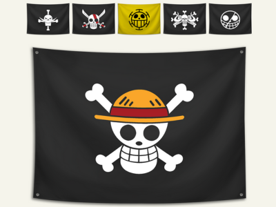 One Piece Pirate Flags