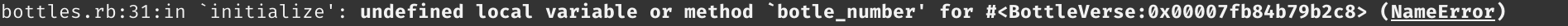 First line of stack trace