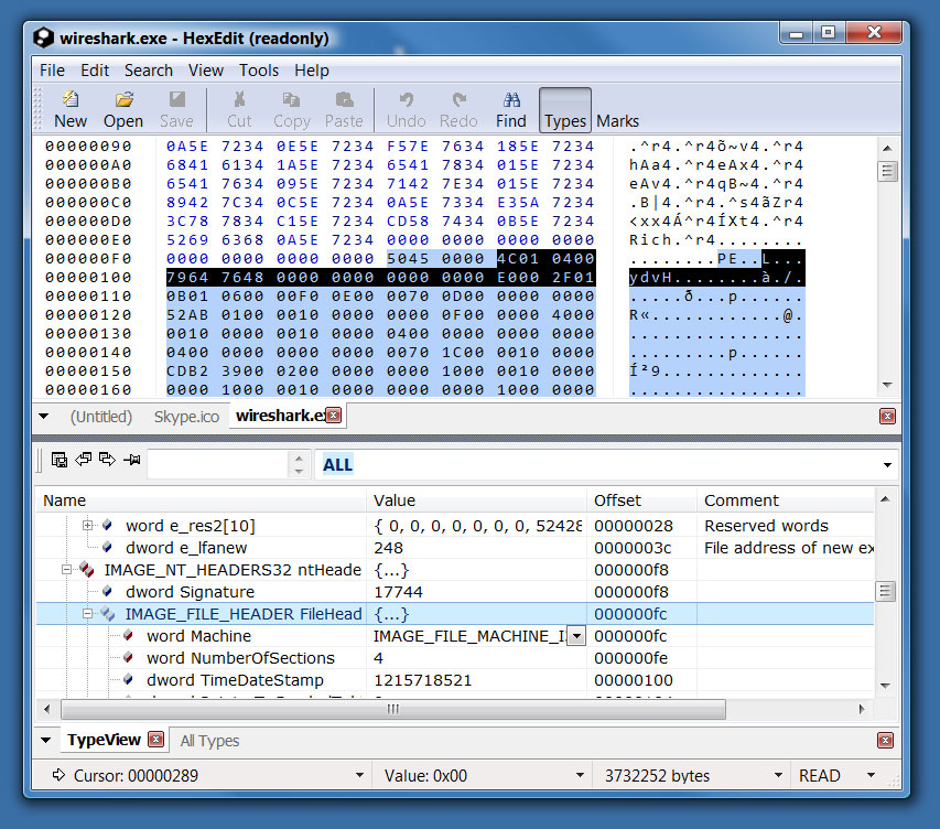 Screenshot of HexEdit