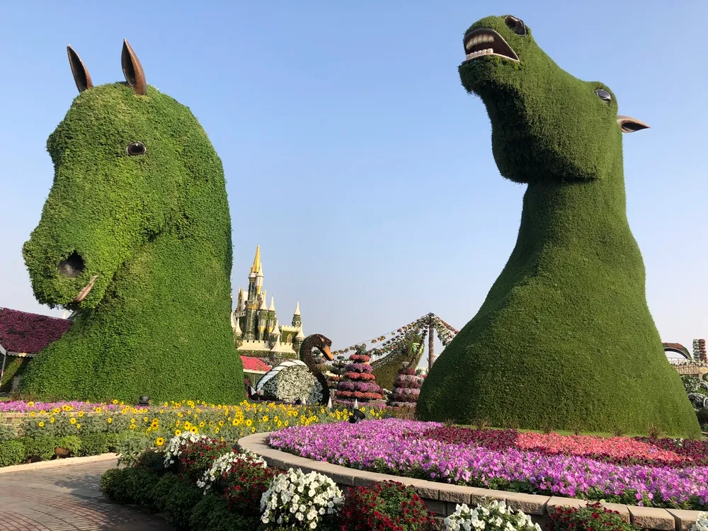 Dubai miracle garden aerial view 2