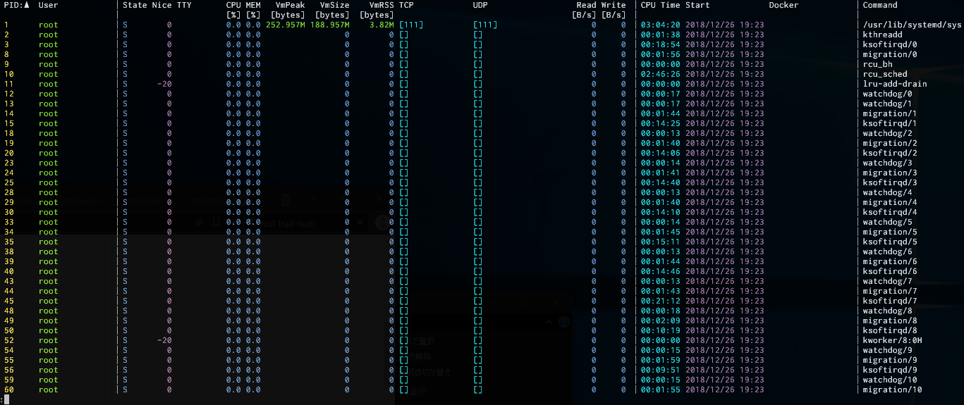 picture of the procs interface