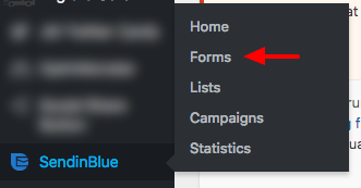 newsletter subscription forms trong plugin sendinblue WordPress