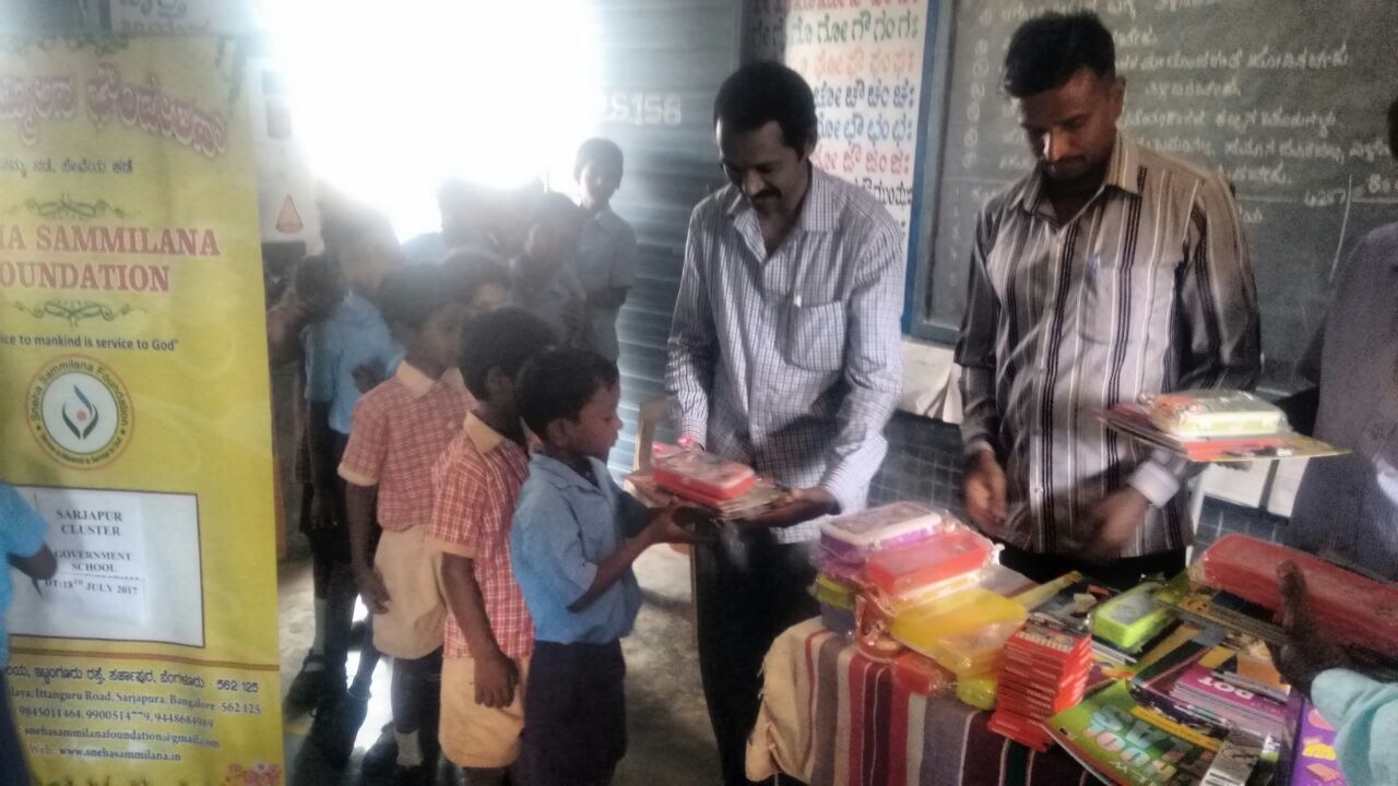 Distribution of Study materials at 15 Govt Schools in Sarjapura Cluster photo 8