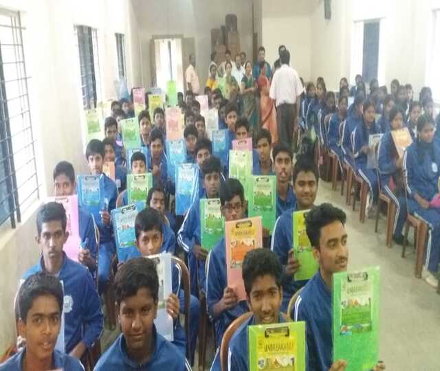 Distribution of Study material at SVPHS Sarjapura photo 4