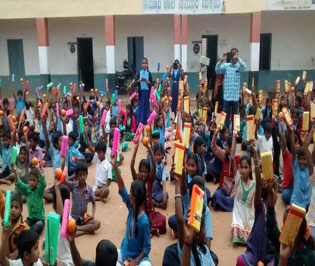 Distribution Of Exam Materials at Svphs Govt School, Sarjapur & Motivational Speech photo 2