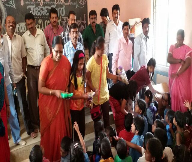 Distribution Of Exam Materials at Svphs Govt School, Sarjapur & Motivational Speech photo 5