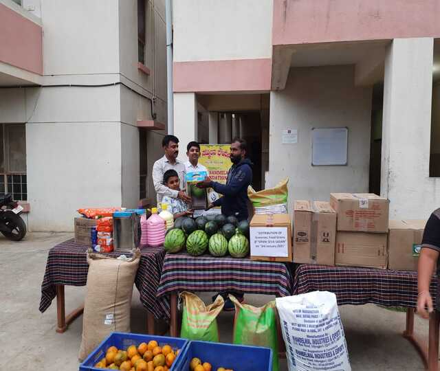 Distribution Of Groceries at Sipani Seva Sandan, Marsur photo 4