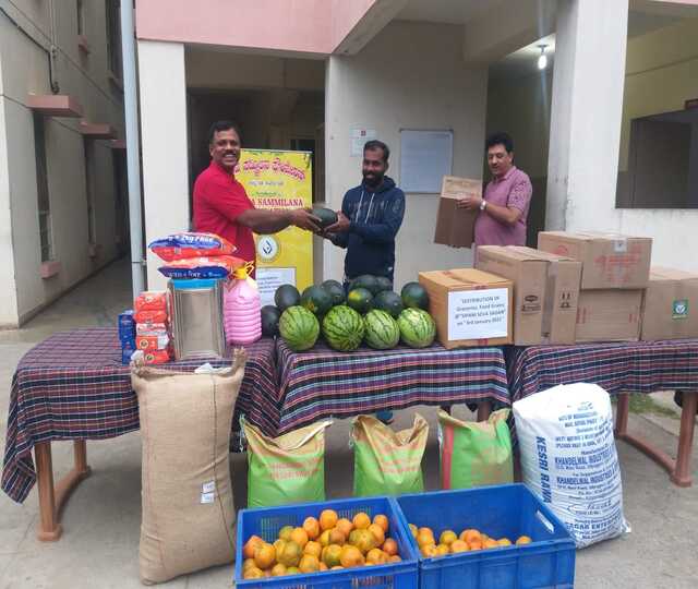 Distribution Of Groceries at Sipani Seva Sandan, Marsur photo 5