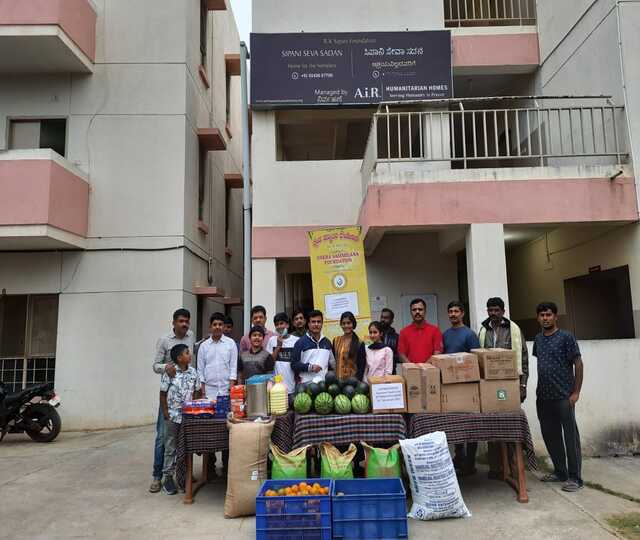 Distribution Of Groceries at Sipani Seva Sandan, Marsur photo 5