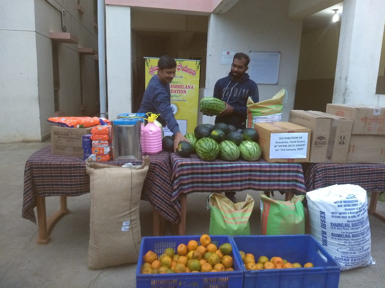 Distribution Of Groceries & Food Grains at Sipani Seva Sandan, Marsur photo 5