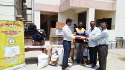 Distribution Of Clothes in Eve Of Ugadhi at Sipani Seva Sandan, Marsur photo 4