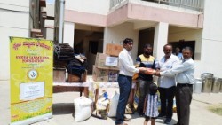 Distribution Of Clothes in Eve Of Ugadhi at Sipani Seva Sandan, Marsur photo 6