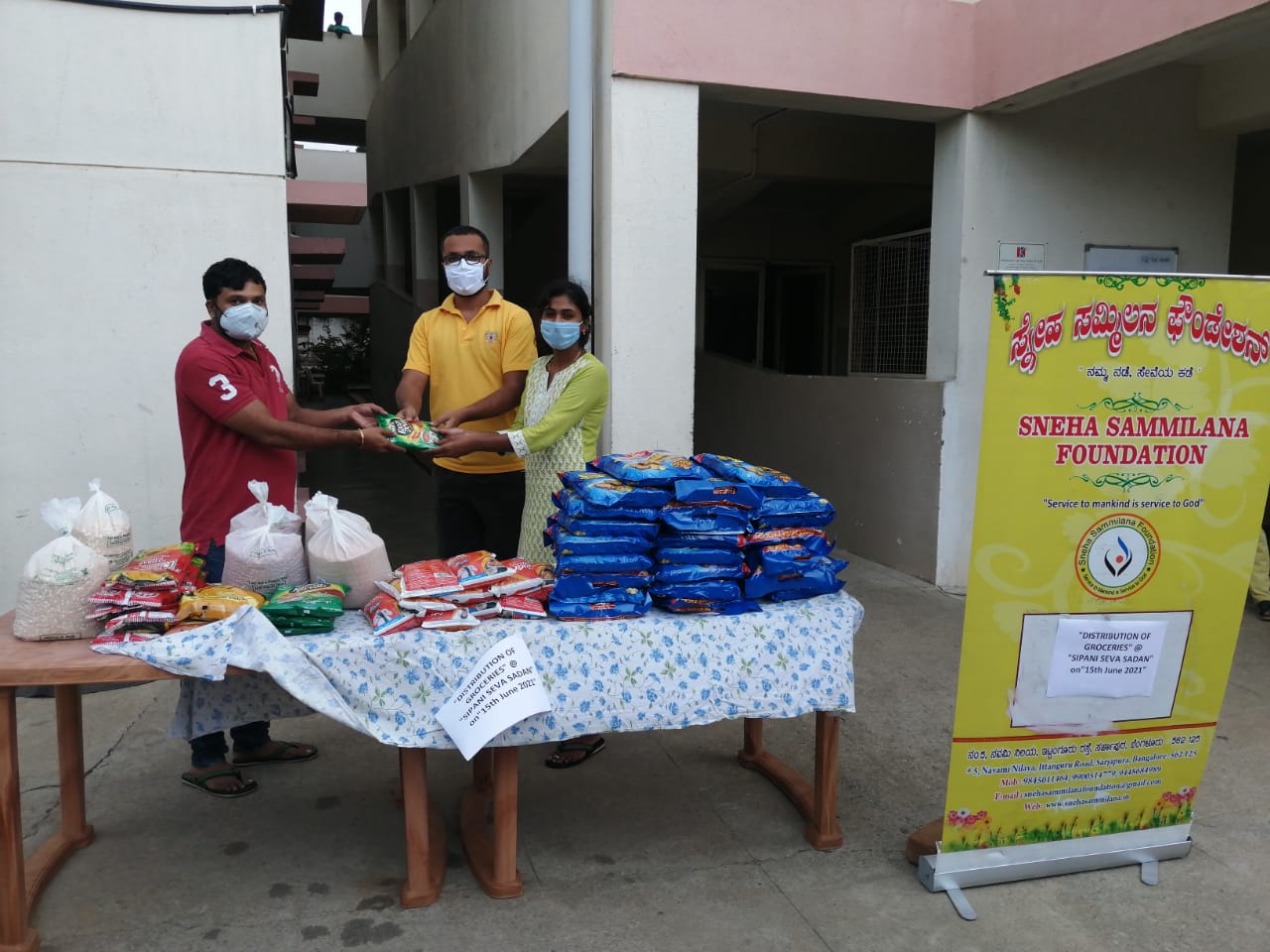 Distribution Of Groceries To Sipani Seva Sandan, Marsur photo 3