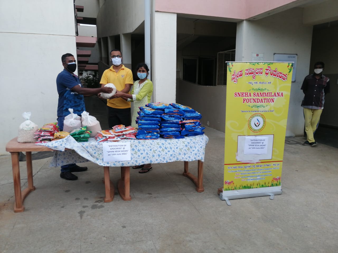 Distribution Of Groceries To Sipani Seva Sandan, Marsur photo 4