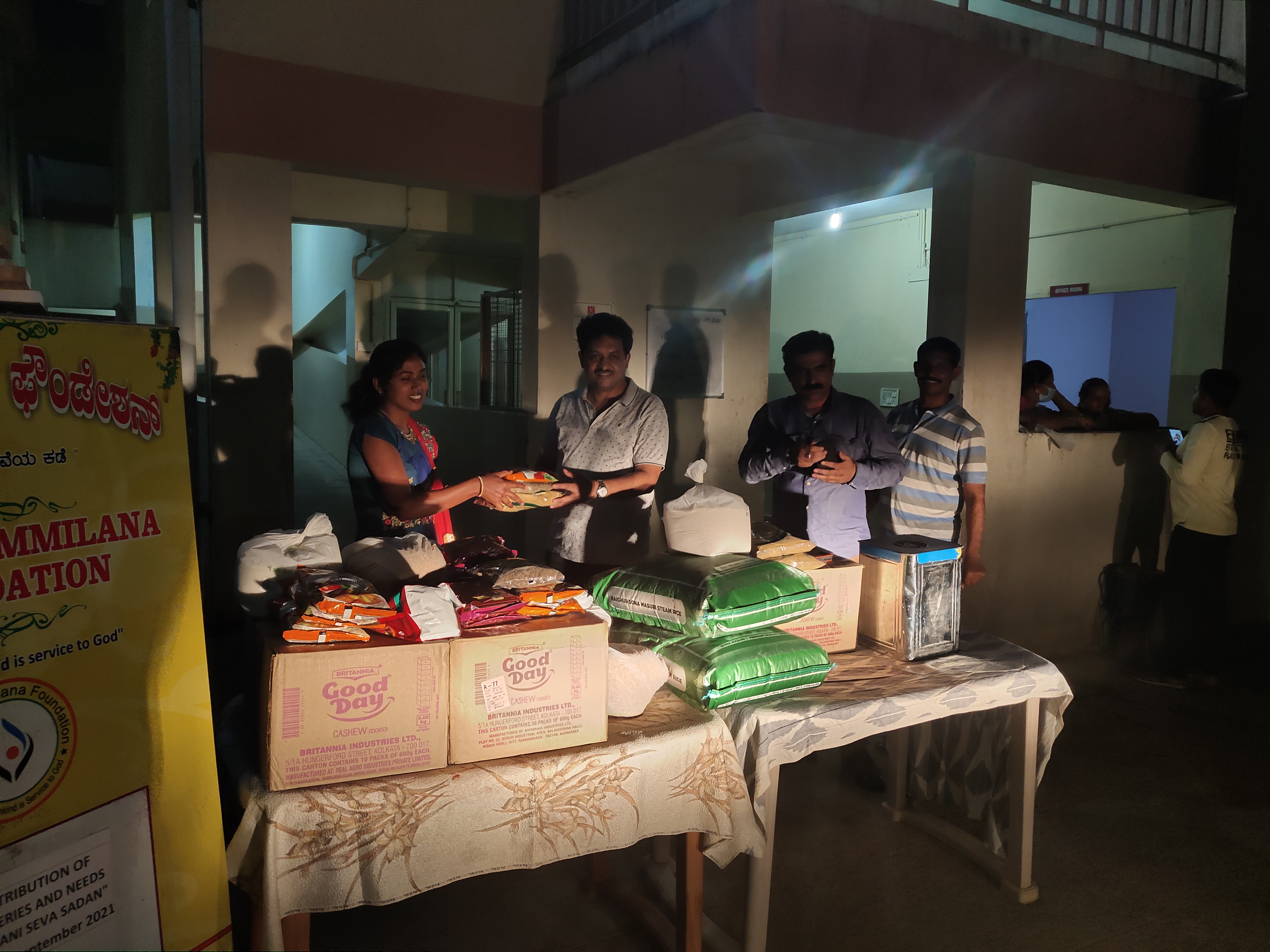Distribution Of Groceries at Sipani Seva Sandan, Marsur photo 4