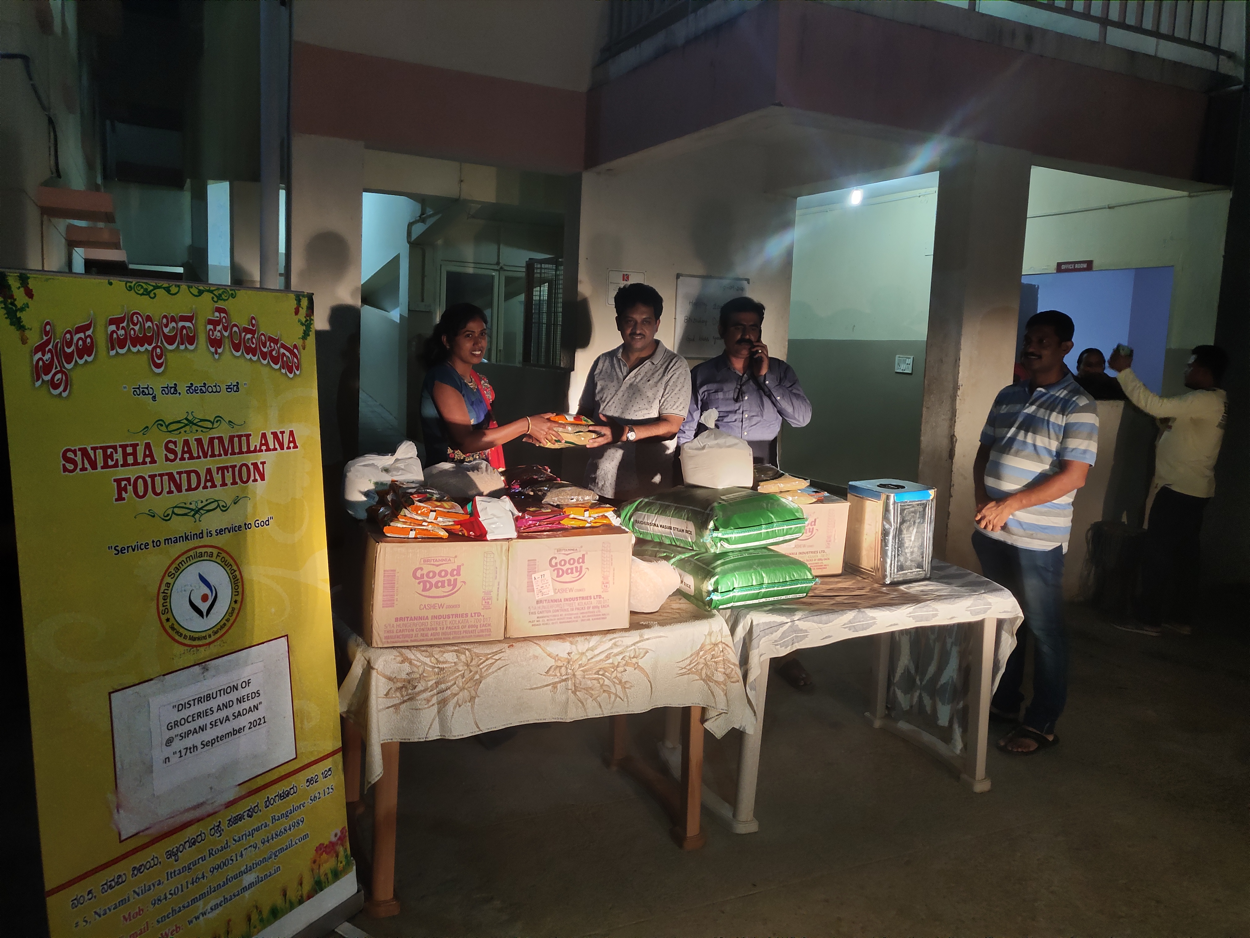 Distribution Of Groceries at Sipani Seva Sandan, Marsur photo 5
